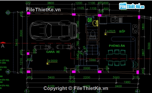 thiết kế nhà phố,Nhà phố,Bản vẽ hoàn thiện,Bản vẽ autocad